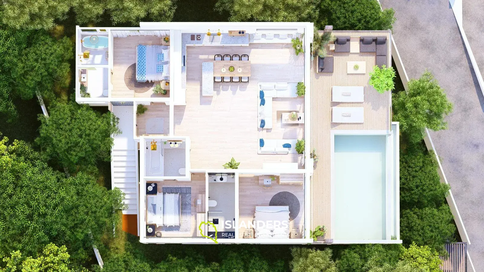 3-br seaview villas on Chaloklum Hills (plot C2)