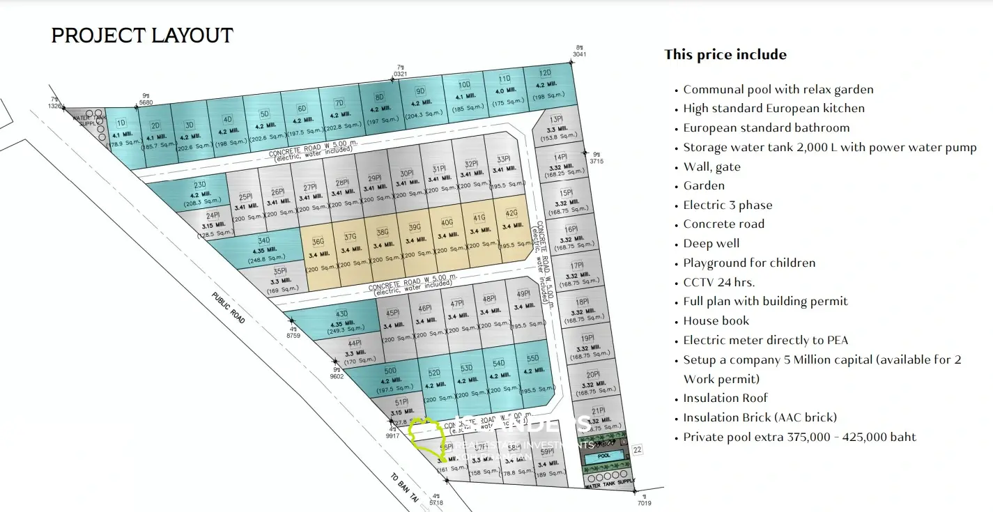 BAN NAI SUAN Village. (Plots G)