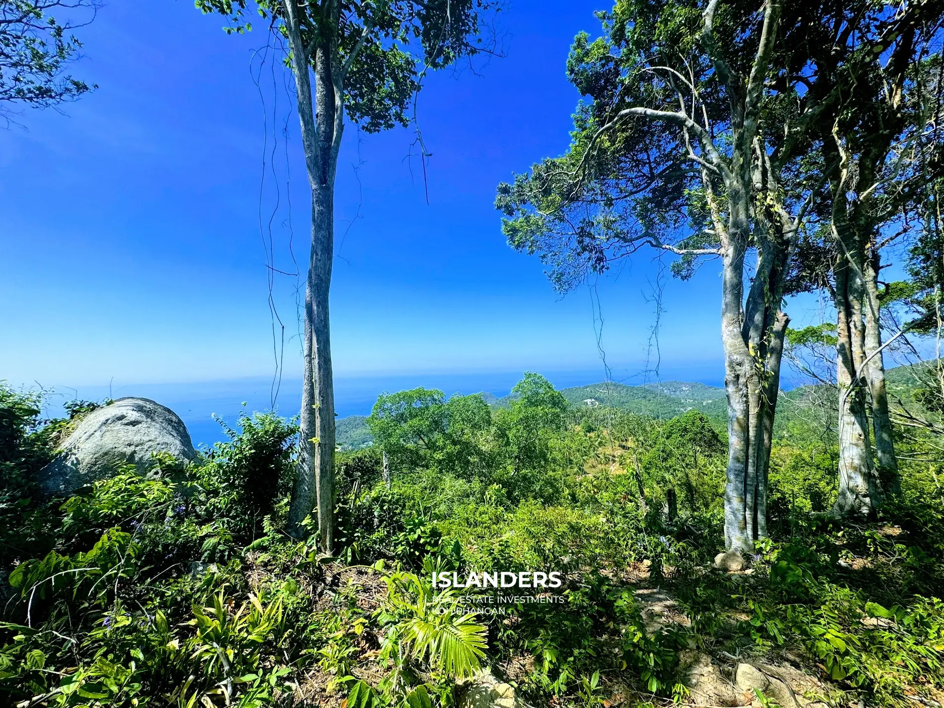 ที่ดินพระอาทิตย์ตกวิวทะเลที่สวยงามอย่างแน่นอนหาดยาว 4 ไร่ เกาะพะงัน