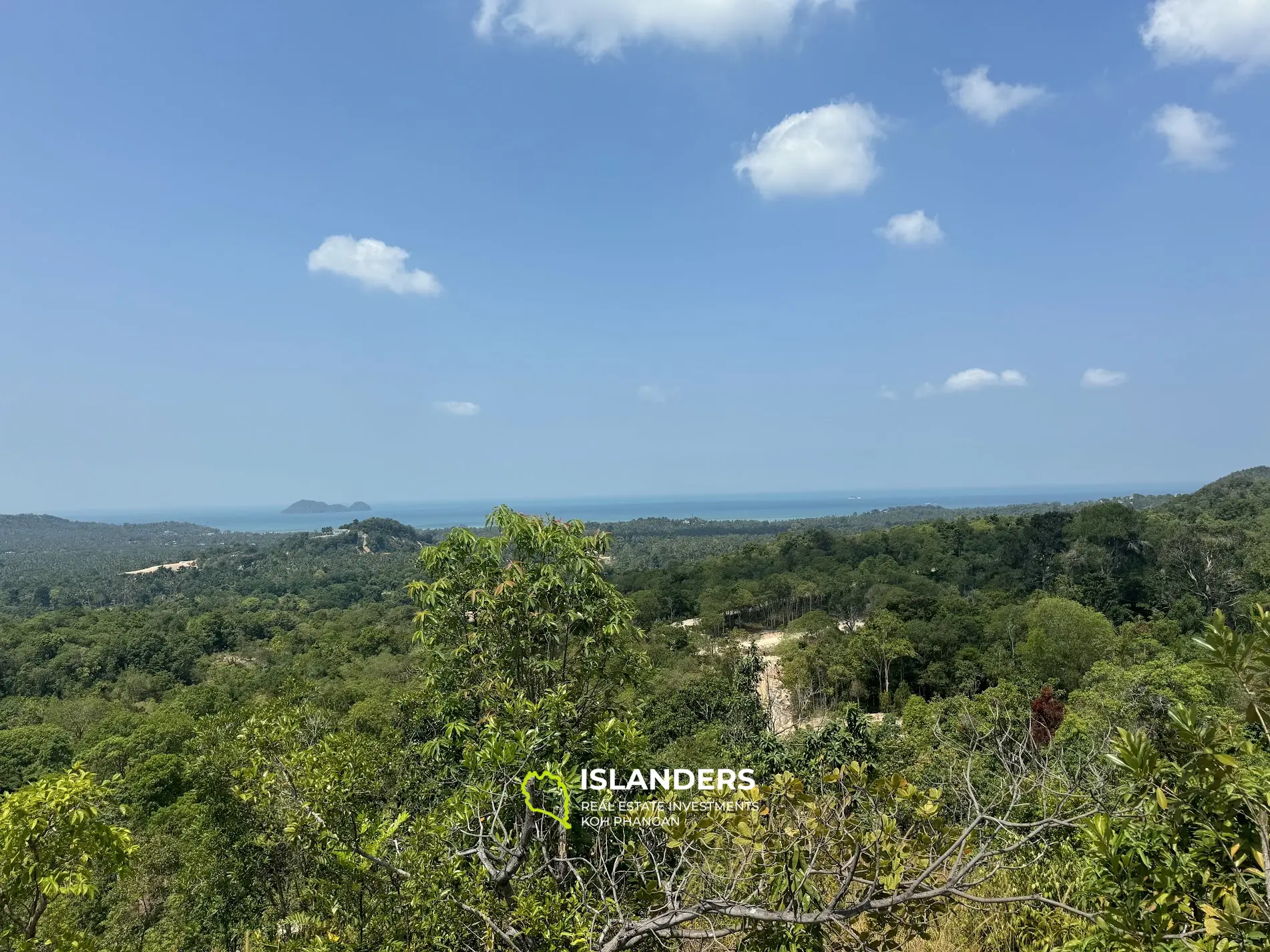 Amazing seaview and jungleview land with good potential in Sritanu (dirty road, no electricity), 3,8925 Rai