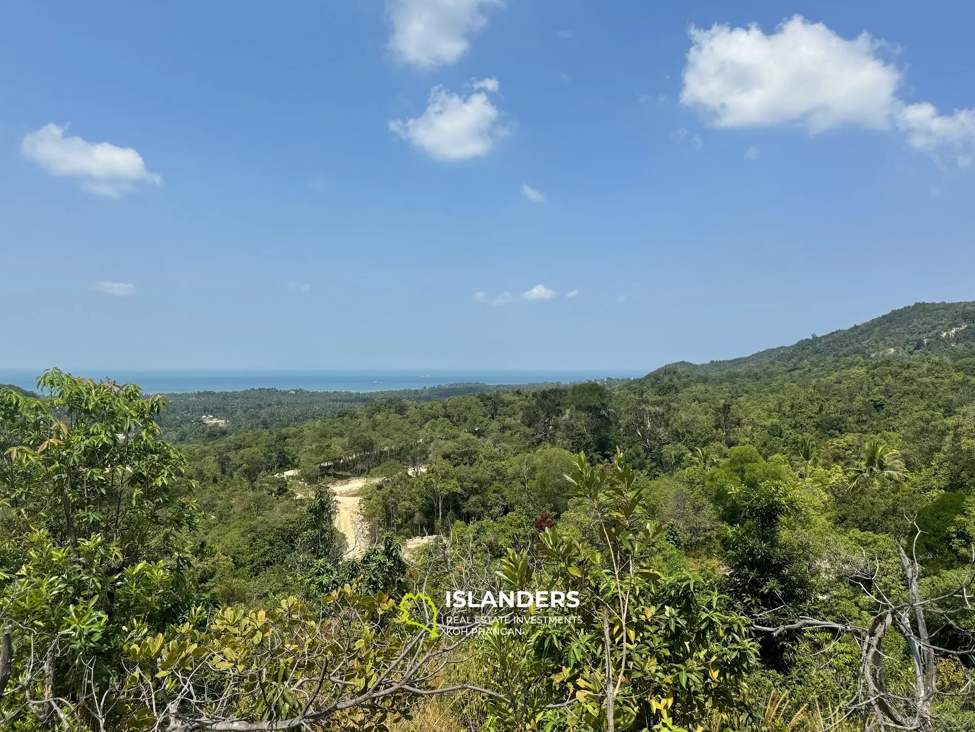 Amazing seaview and jungleview land with good potential in Sritanu (dirty road, no electricity), 3,8925 Rai