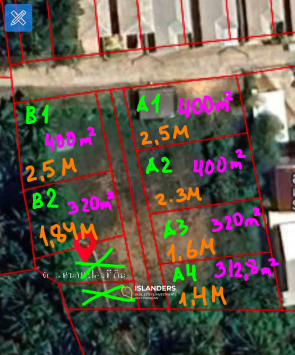 Small cheap and good land plot Maenam Soi 1  312sqm - 1,4M