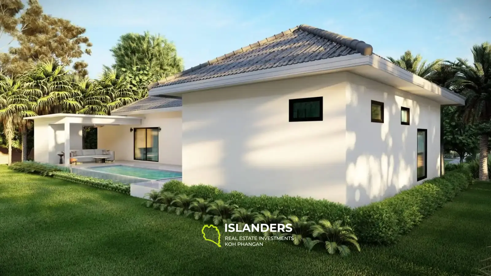 3 bedroom, 3 bathroom lease hold pool villas development in Lamai.