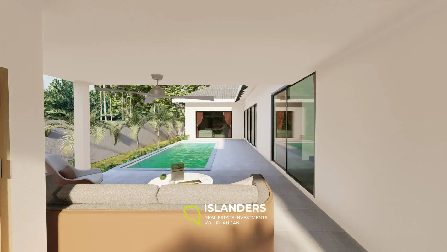 3 bedroom, 3 bathroom lease hold pool villas development in Lamai.