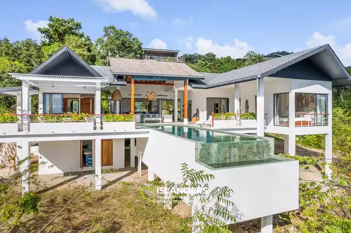 Luxury 3-Bedroom Sea View Pool Villa on 1 Rai Land – Srithanu Area