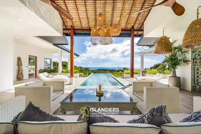 Luxury 3-Bedroom Sea View Pool Villa on 1 Rai Land – Srithanu Area