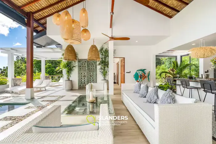 Luxury 3-Bedroom Sea View Pool Villa on 1 Rai Land – Srithanu Area