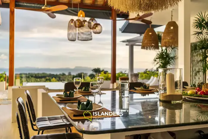 Luxury 3-Bedroom Sea View Pool Villa on 1 Rai Land – Srithanu Area