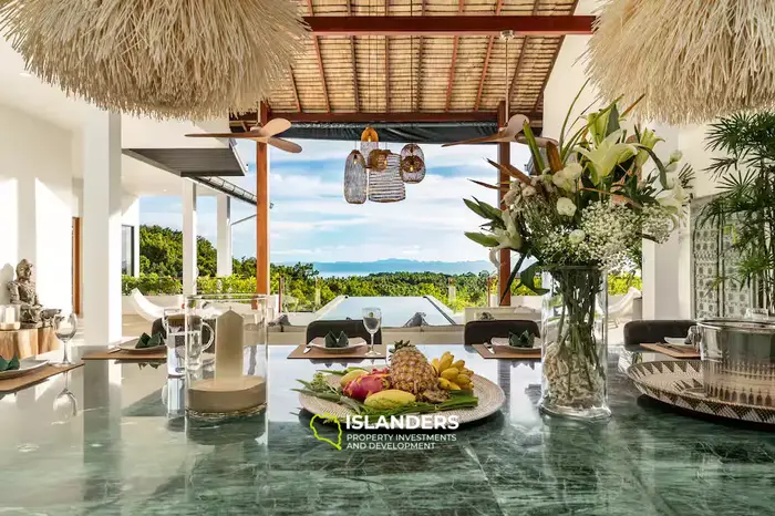 Luxury 3-Bedroom Sea View Pool Villa on 1 Rai Land – Srithanu Area