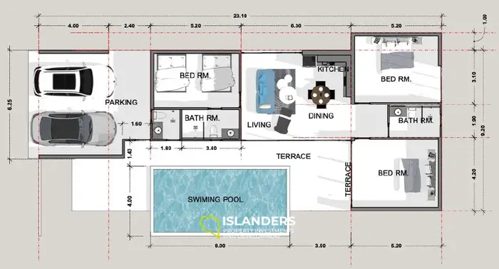 3-bdrm pool villa in a comfortable area (Maenam)
