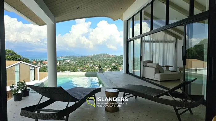 Brand new 3 bdrm pool villa with panoramic sea views (Plai Laem)