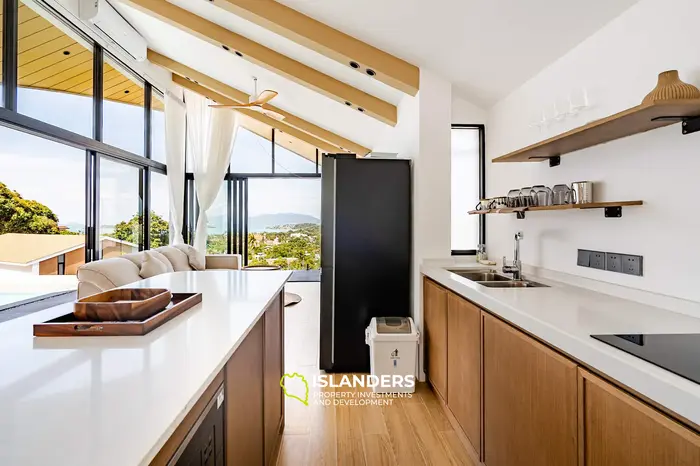 Brand new 3 bdrm pool villa with panoramic sea views (Plai Laem)