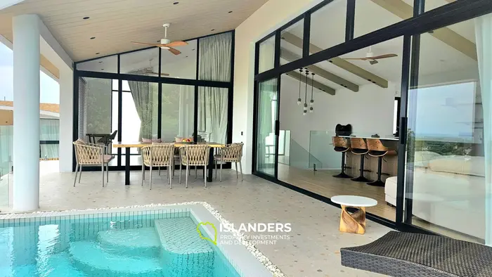 3 bdrm pool villa with sea and Big Buddha view (Plai Laem)