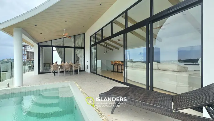 Brand new 3 bdrm pool villa with sea view (Plai Laem)