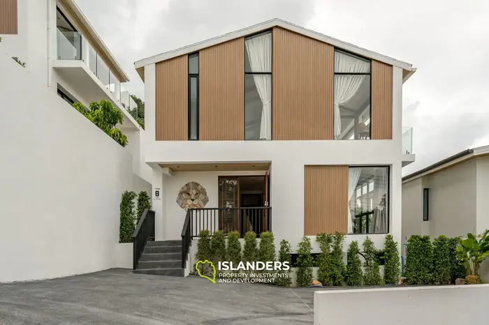 Cozy 3-bdrm pool villa overlooking the sea (Plai Laem)