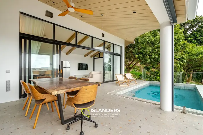 Cozy 3-bdrm pool villa overlooking the sea (Plai Laem)