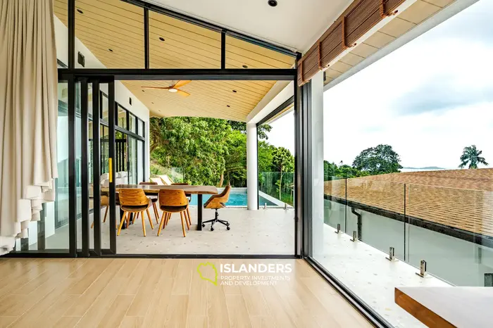 Cozy 3-bdrm pool villa overlooking the sea (Plai Laem)