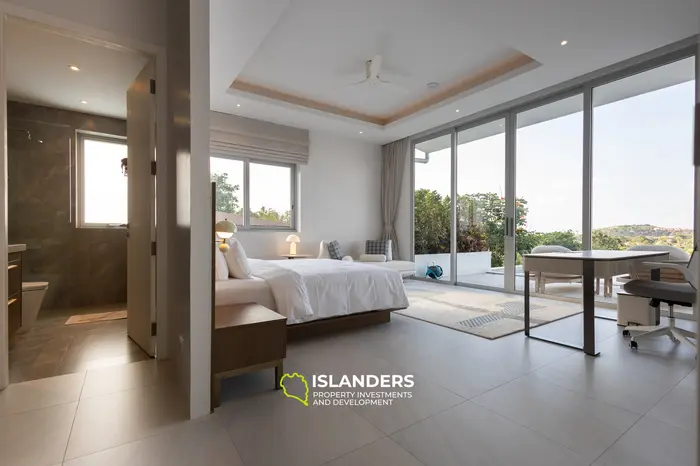 Modern 4-bdrm pool villa with cinema and partial sea view (Plai Laem)