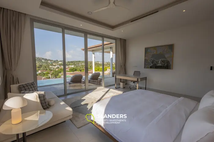 Modern 4-bdrm pool villa with cinema and partial sea view (Plai Laem)