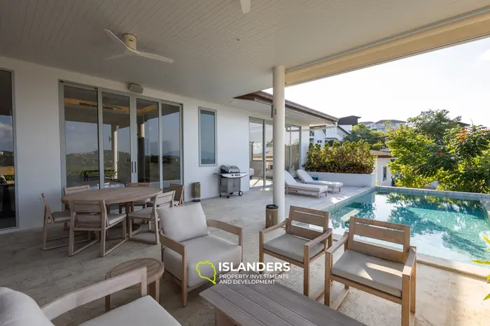 Modern 4-bdrm pool villa with cinema and partial sea view (Plai Laem)