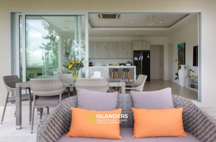 4-bdrm pool villa with panoramic views of the bay and sea (Bophut)