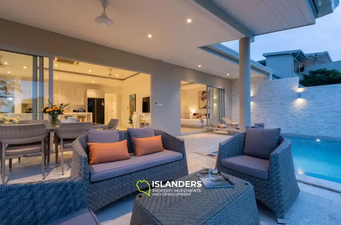 4-bdrm pool villa with panoramic views of the bay and sea (Bophut)