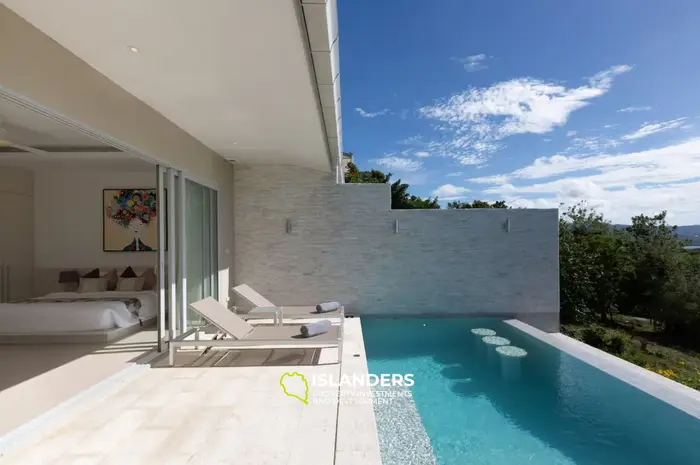 4-bdrm pool villa with panoramic views of the bay and sea (Bophut)