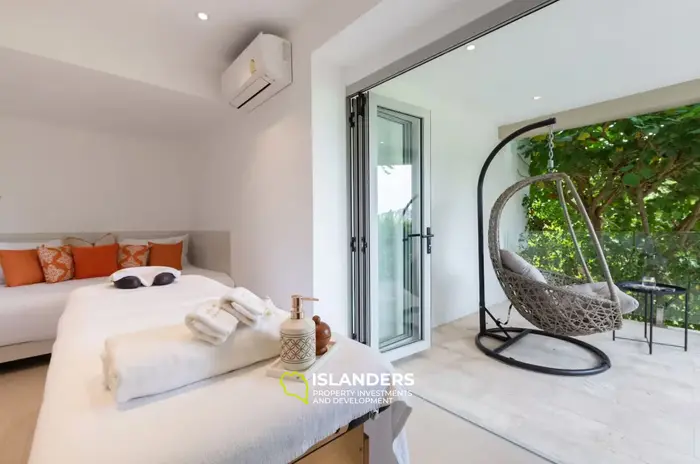 4-bdrm pool villa with panoramic views of the bay and sea (Bophut)