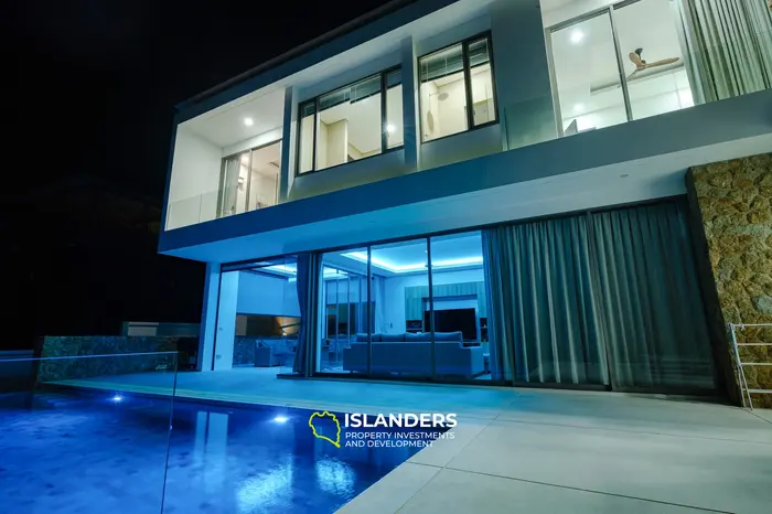 3-bdrm pool villa with large plot and sea view (Bophut)