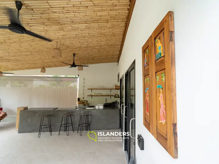 Private pool villa at walking distance to the beach