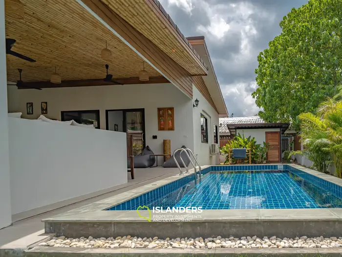 Private pool villa at walking distance to the beach
