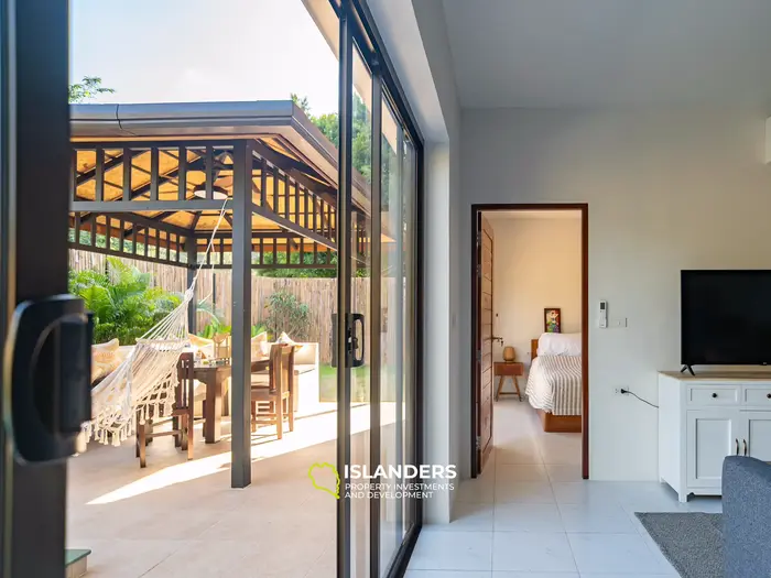 Private pool villa at walking distance to the beach