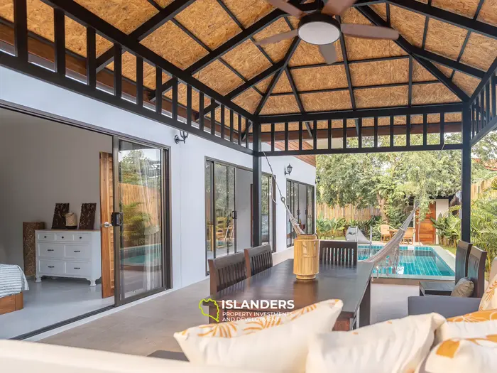 Private pool villa at walking distance to the beach