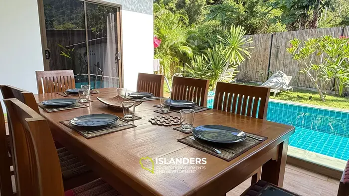 Private 3-BDR pool villa at walking distance to the beach