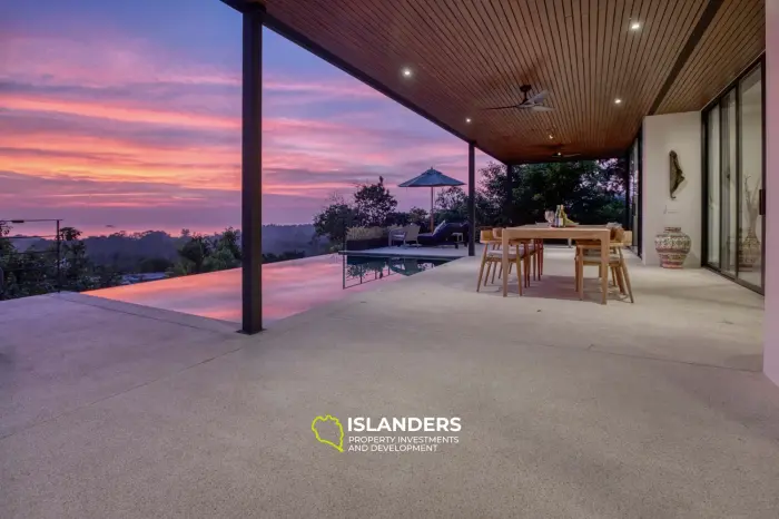 🌅 Oceanview Sunset Villa – 4BR Private Estate with Infinity Pool 