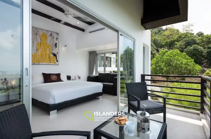 3-bdrm pool villa with panoramic sea view from the top floor (Choeng Mon)