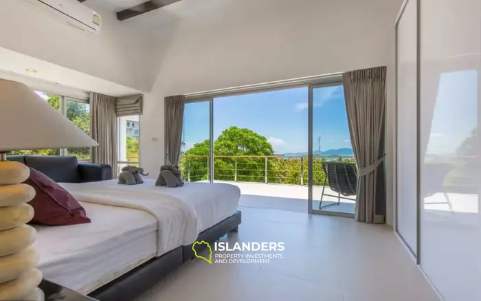 3-bdrm pool villa with panoramic sea view from the top floor (Choeng Mon)