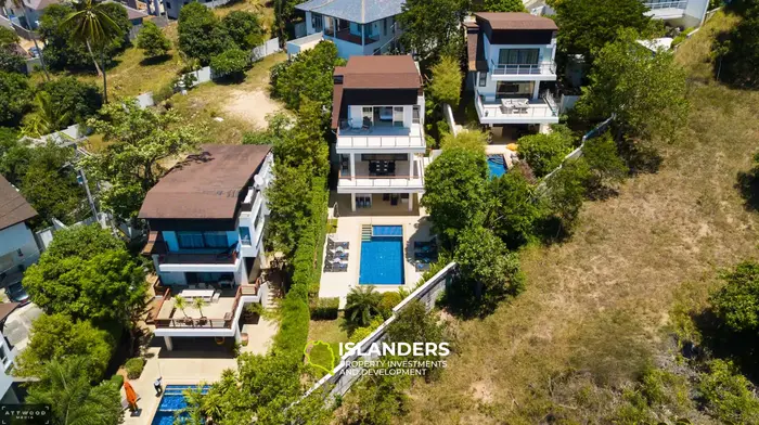 3-bdrm pool villa with panoramic sea view from the top floor (Choeng Mon)