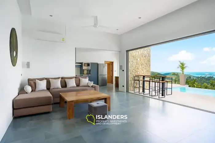 New mountain villa with pool and sea view (Bophut)