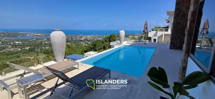 New mountain villa with pool and sea view (Bophut)