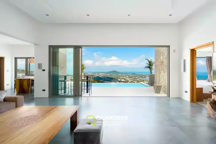 New mountain villa with pool and sea view (Bophut)