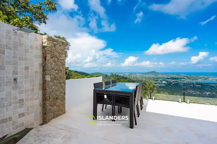 New mountain villa with pool and sea view (Bophut)