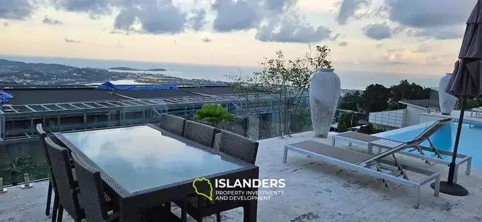 New mountain villa with pool and sea view (Bophut)