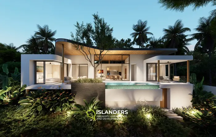 Comfortable 3-bdrm pool villa with sea and nature views (Plai Laem)