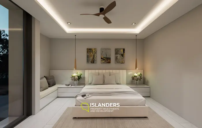 Three-bdrm pool villa with see view, large windows and a sitting area (Plai Laem)