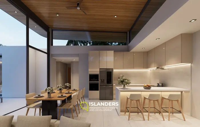 Three-bdrm pool villa with see view, large windows and a sitting area (Plai Laem)