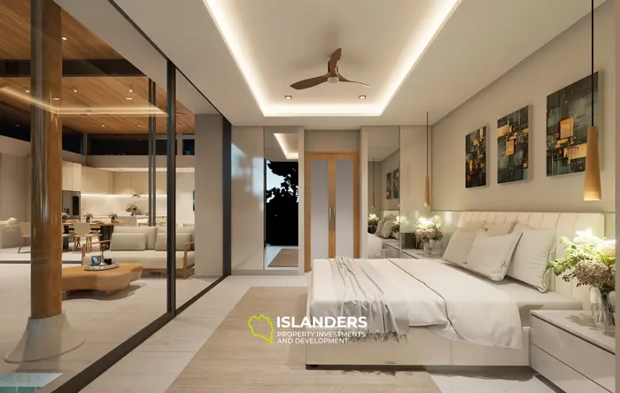 Three-bdrm pool villa with see view, large windows and a sitting area (Plai Laem)