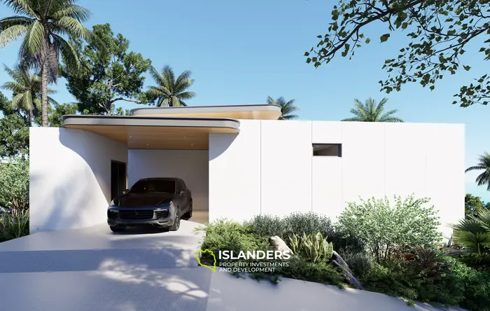 Three-bdrm pool villa with see view, large windows and a sitting area (Plai Laem)