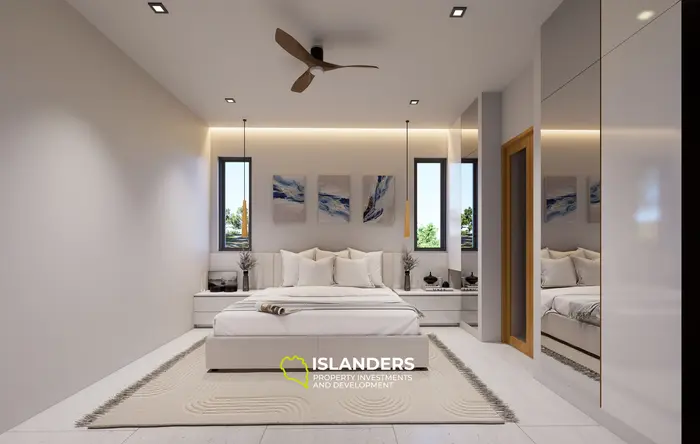 Three-bdrm pool villa with see view, large windows and a sitting area (Plai Laem)