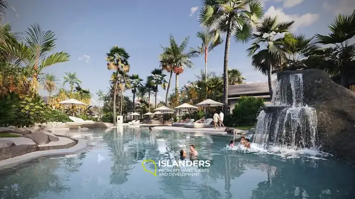 Two-bdrm villa in a complex with a swimming pool, playground and restaurant (Maenam)